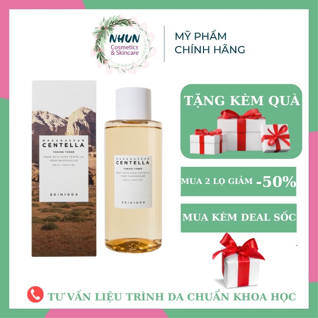 Nước hoa hồng rau má Skin1004 Madagascar Centella Asiatica Toning Toner 210ml (Nhungshika)