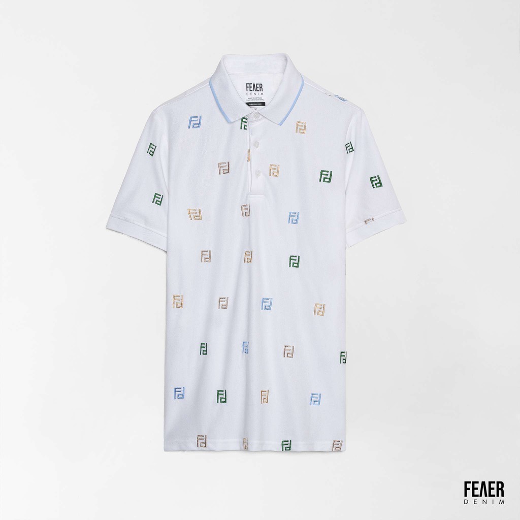 Áo thun nam Polo cổ bẻ FEAER PATTERN chất Cotton mát mẻ, co dãn - FEAER DENIM