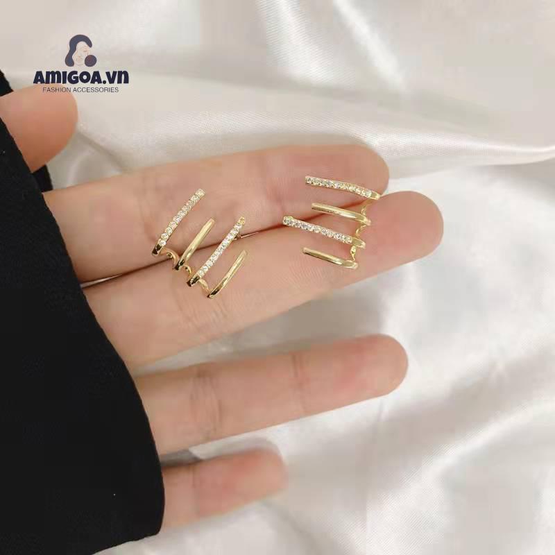 ✨✨Bông Tai Kim Loại Hình Học Kiểu Hình Học Thời Trang