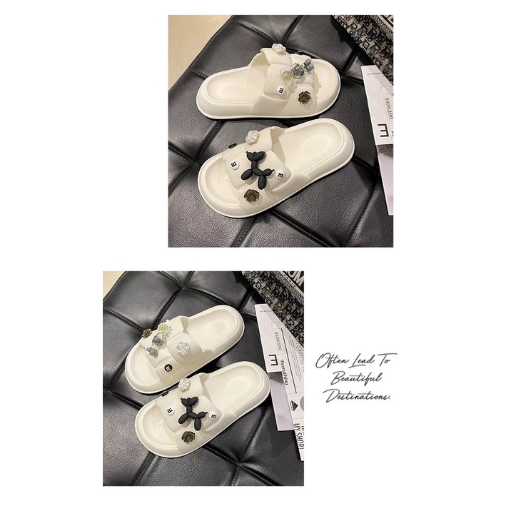 Dép nữ unisex thời trang, mẫu bánh mì Tặng Kèm Sticker Brearbrick Hottrend 2022 MSP:Brearbrick