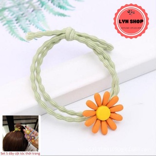 [FLASH SALE 1K] Dây Buộc Tóc Hoa Cúc Nhiều Màu sẵn sll (lẻ 1 cái)