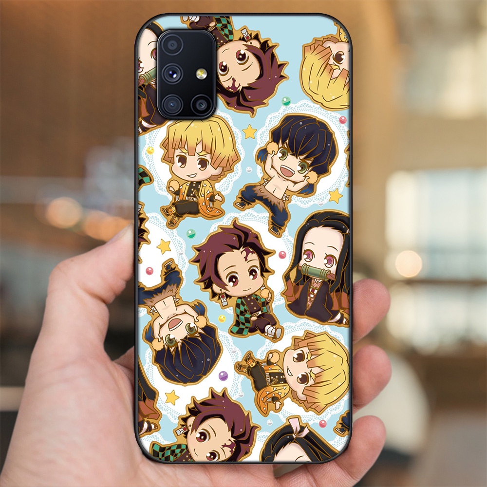Ốp lưng Samsung M51 viền đen in hình Zenitsu Kimetsu no Yaiba