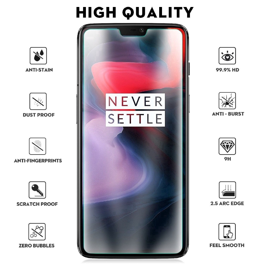 Bộ 2 miếng dán điện thoại cường lực cho OnePlus 6 6t 5 5T