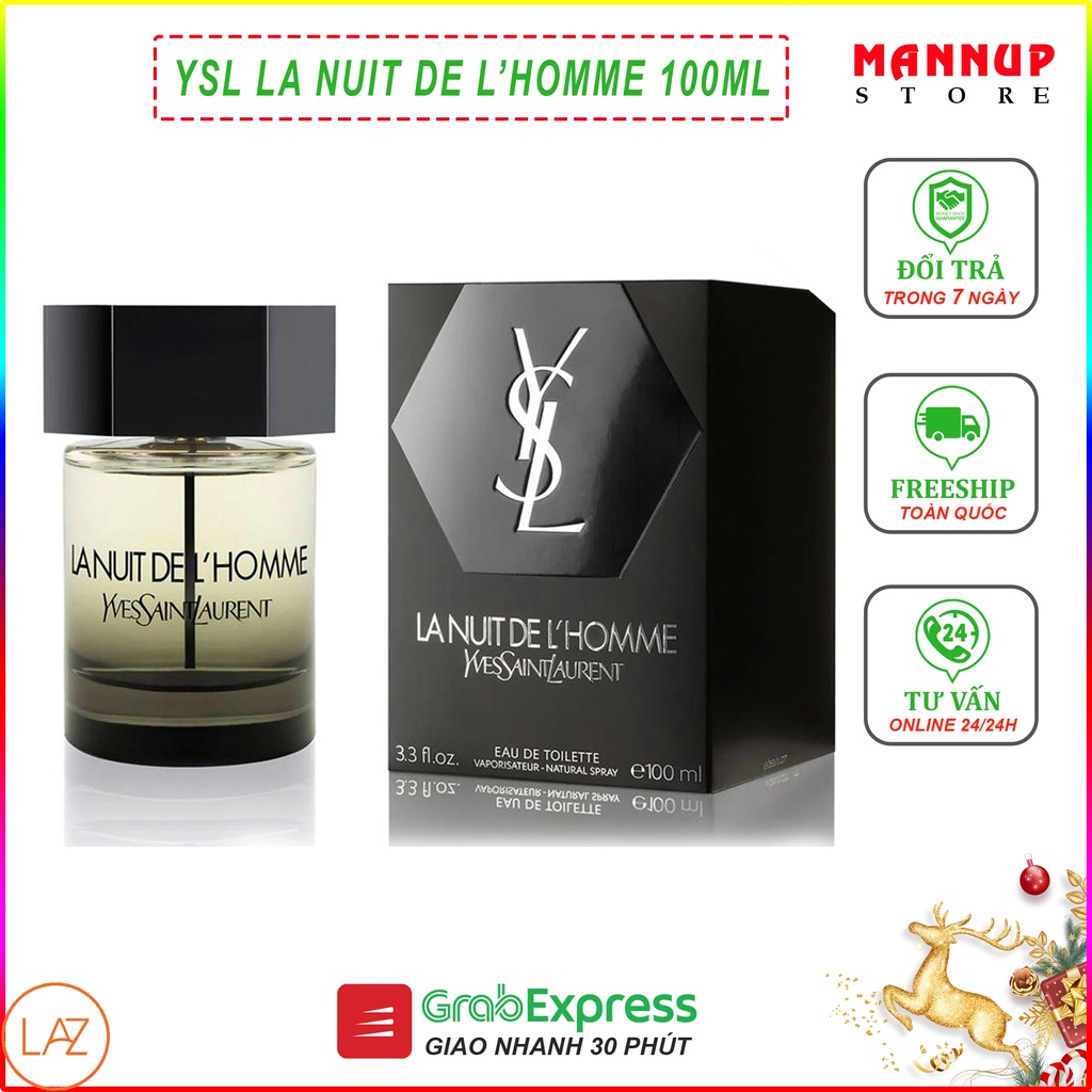 [BigSale] Nước hoa Y S L - Y.ves S.aint L.aurent La Nuit De L'Homme EDT 100ml - Nước Hoa Nam Đẳng Cấp, Lưu Hương Lâu