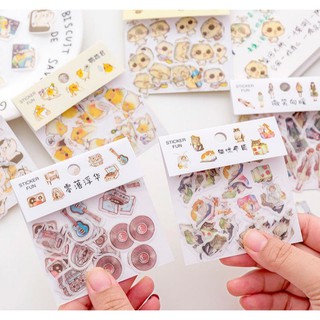 Túi 32 hình dán sticker trang trí sổ