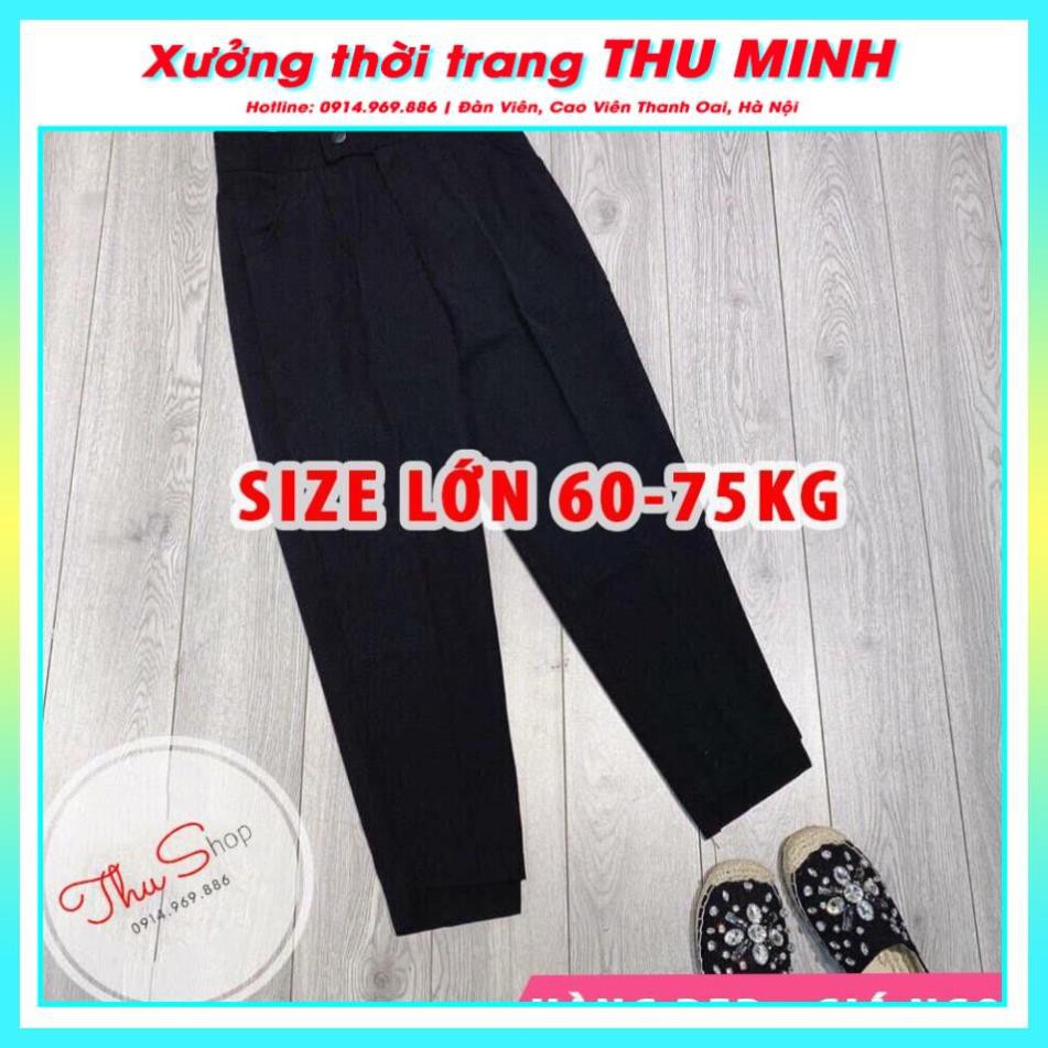 [GIÁ XƯỞNG] Quần baggy, quần tây nữ BIG SIZE. Quần gấu lệch vải tuyết mưa đẹp