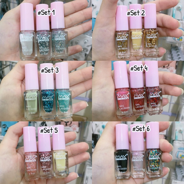 Sơn móng tay set 3 lọ [ Hàng sẵn ]