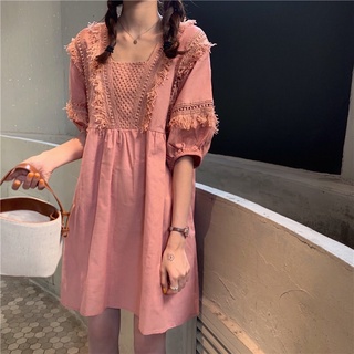 Đầm Babydoll Phối Ren- leda