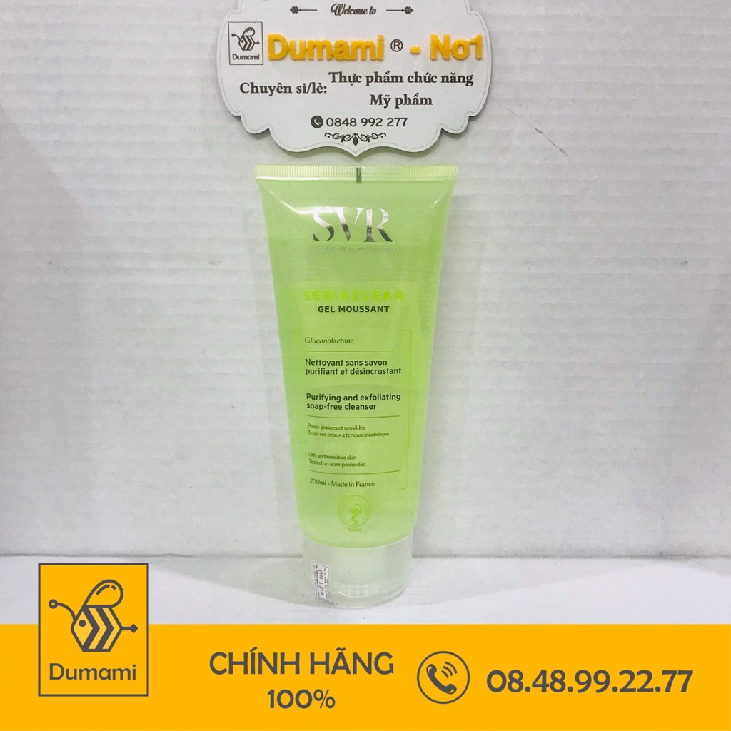 [Nhập] Sữa Rửa Mặt SVR Sebiaclear Gel Moussant Không Chứa Xà Phòng Dành Cho Da Dầu Mụn, Nhạy Cảm