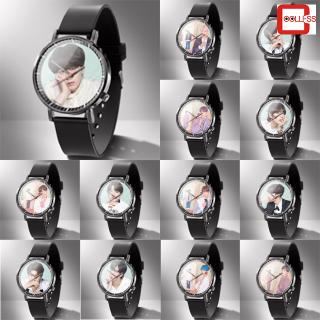 Đồng hồ quartz mặt tròn in hình sao BTS