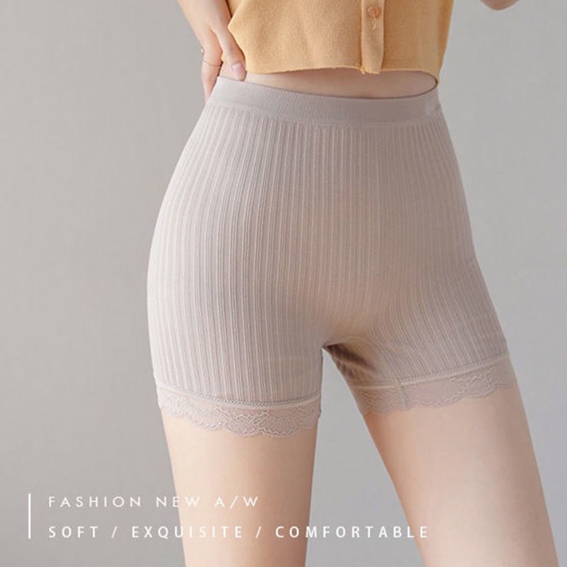 Jiashucheng Quần Lót Boxer Cotton Nguyên Chất Không Lộ Đáy Chống Chói Phong Cách Mỏng Không Uốn Cong Cho Nữ