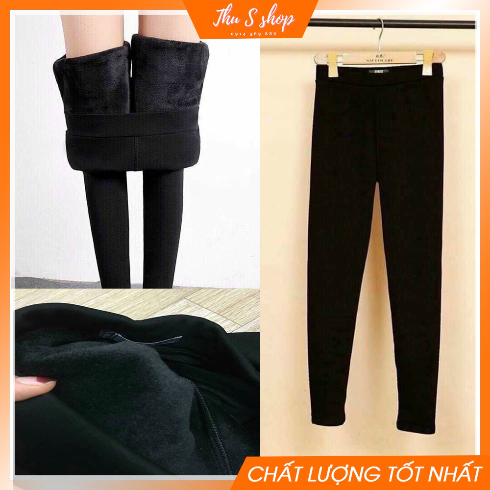 Quần Legging lót nỉ đại hàn co dãn 4 chiều chất đẹp lót lông dày dặn siêu ấm Q2M02