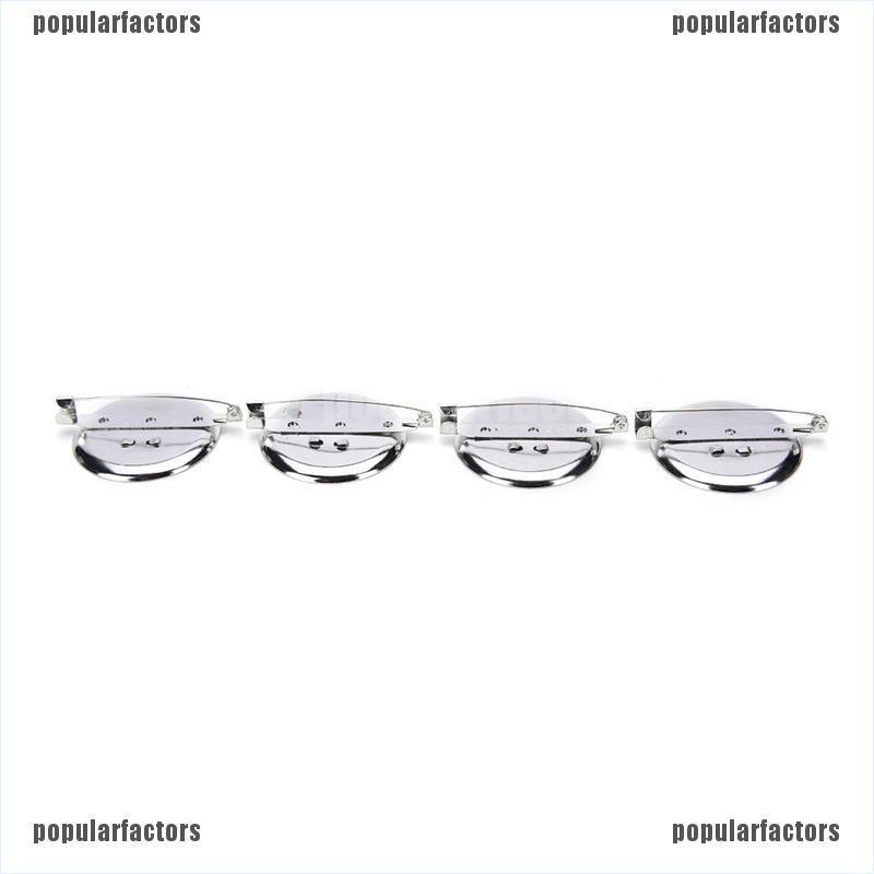 Set 10 ghim cài mạ bạc thiết kế đơn giản thời trang