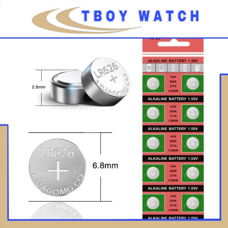 Pin đồng hồ đeo tay phổ thông giá rẻ 1.55V,  AG4 ,626A, cx66w