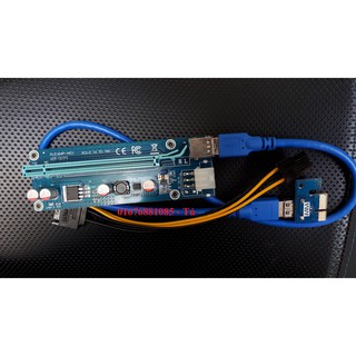 Dây Riser PCI-e version 009s cable black USB 3.0 60cm