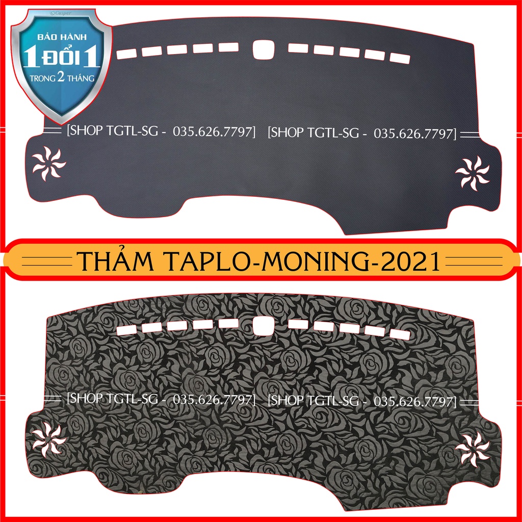 [Moning đời 2021] Thảm bảo vệ taplo loại da vân gỗ,da cacbon,da nỉ đen và nhung lông cừu dày 3 lớp