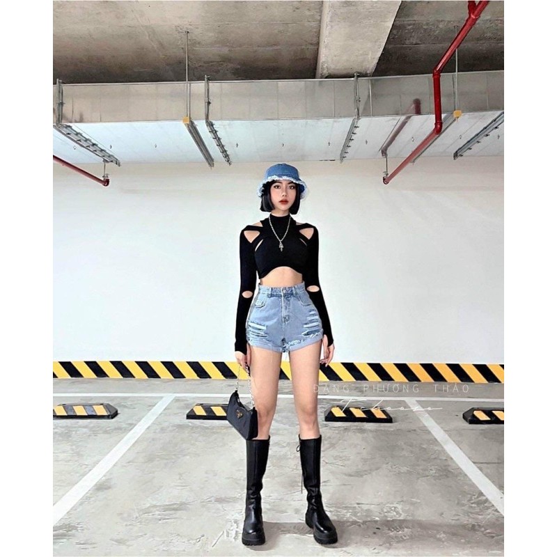 QUẦN SÓC BÒ RÁCH DH12