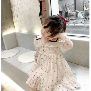 Váy nhung hoa nhí