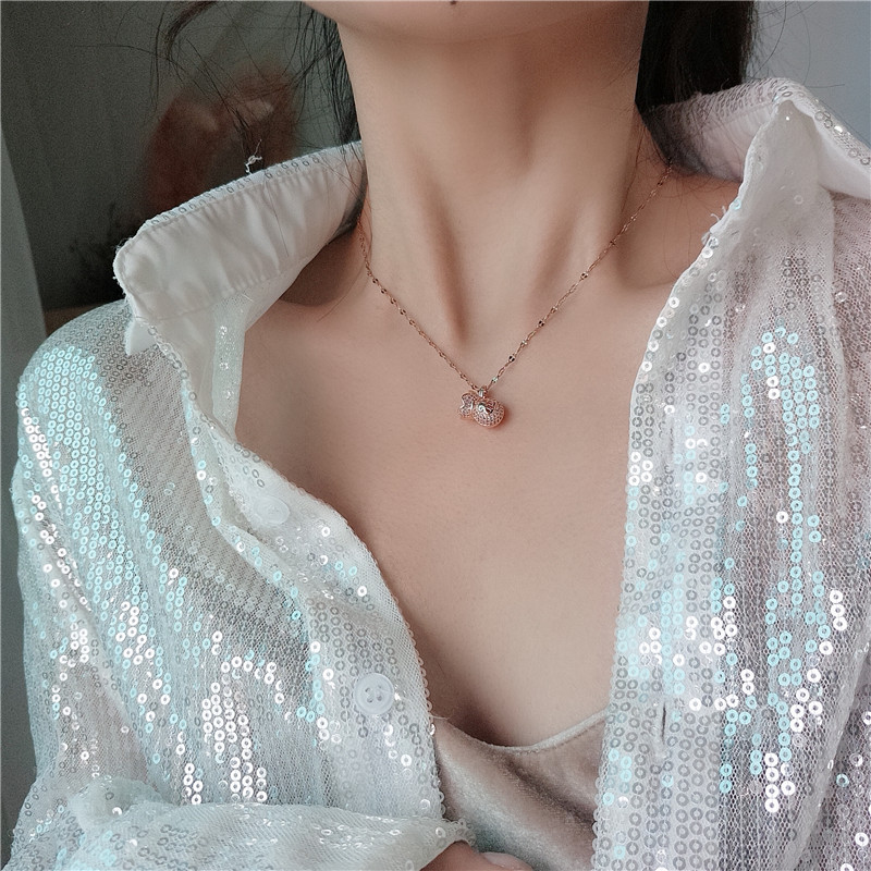Dây chuyền mặt hình túi tiền xu may mắn không phai màu thời trang mùa hè cho nữ