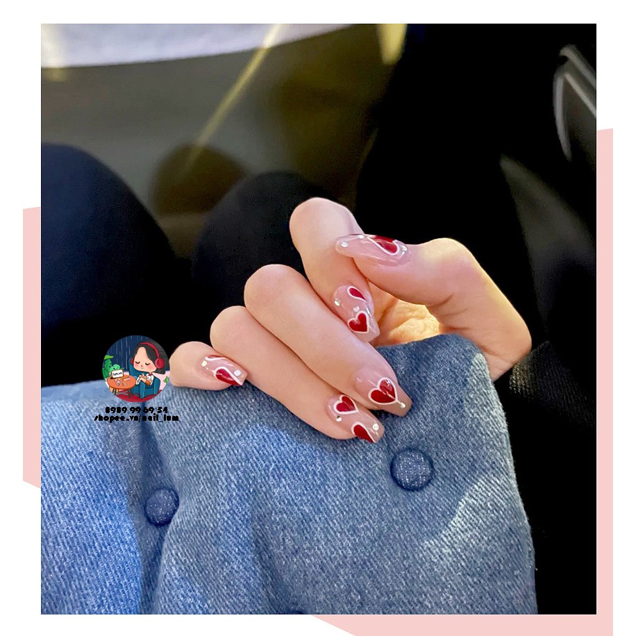 Móng Giả - Nail Dài - Hoa Văn [Sẵn Keo - Đóng Hộp 24 Mẫu Đủ Size]