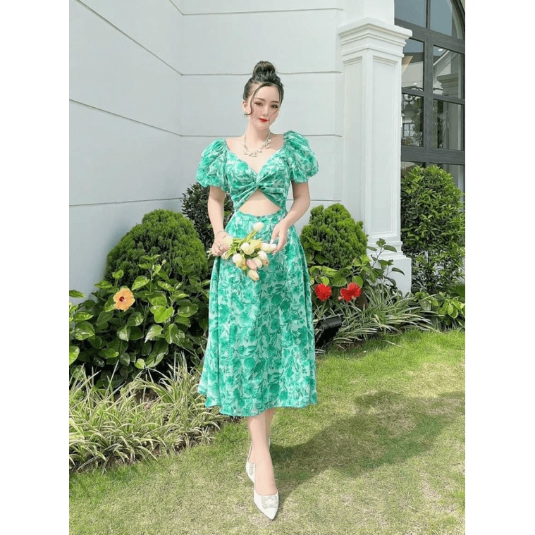 (HCM) ĐẦM XÒE HOA DỰ TIỆC SIÊU SANG TRỌNG , TÔN DÁNG SIÊU XINH XẮN CHO CÁC NÀNG KOKO MI FASHION