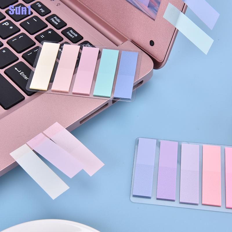 Giấy dán ghi chú bằng chất liệu PET trong suốt màu huỳnh quang hình mũi tên