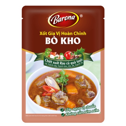 Xốt gia vị hoàn chỉnh Barona đủ vị gói 80g