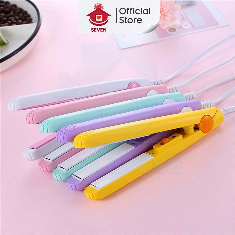 Máy Uốn Duỗi Tóc Đa Năng Mini Cute Giá Rẻ- Máy Uống Tóc Nhỏ Gọn Tiện Lợi Khi Mang Đi Du Lịch, Kèm Hộp Đựng