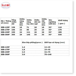 Kìm mở phe mũi cong 5-inch Tsunoda SEB-125P