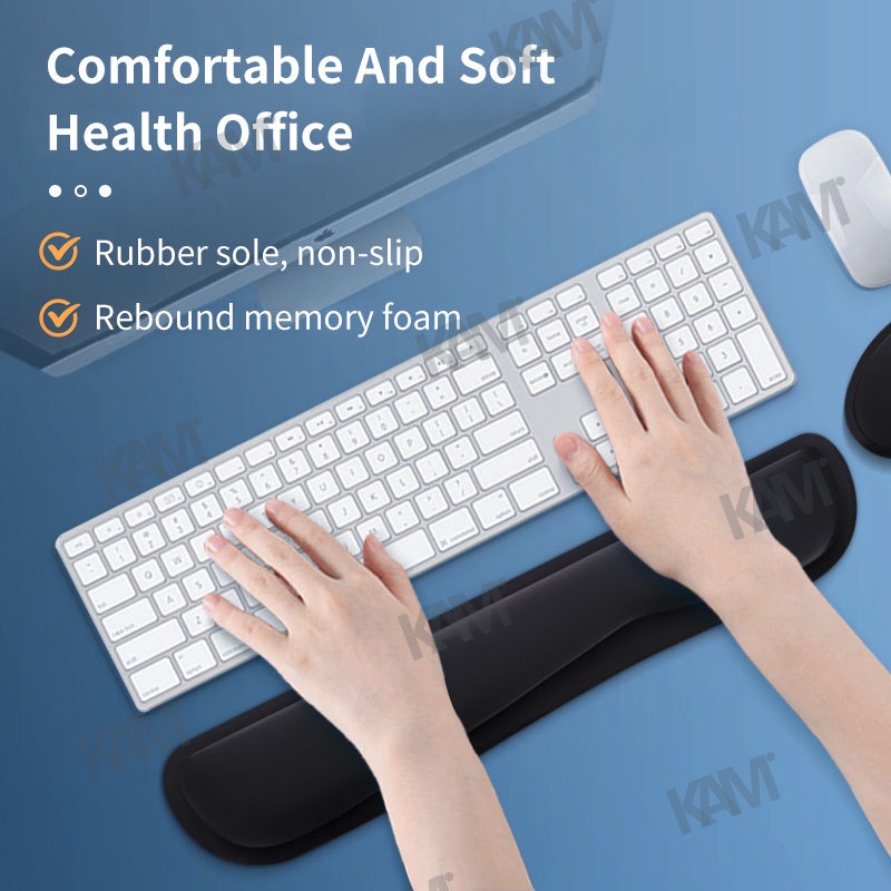 Đệm Kê Cổ Tay Bằng Memory Foam Chống Trượt Thoải Mái Siêu Bền Tiện Dụng Cho PC / Laptop