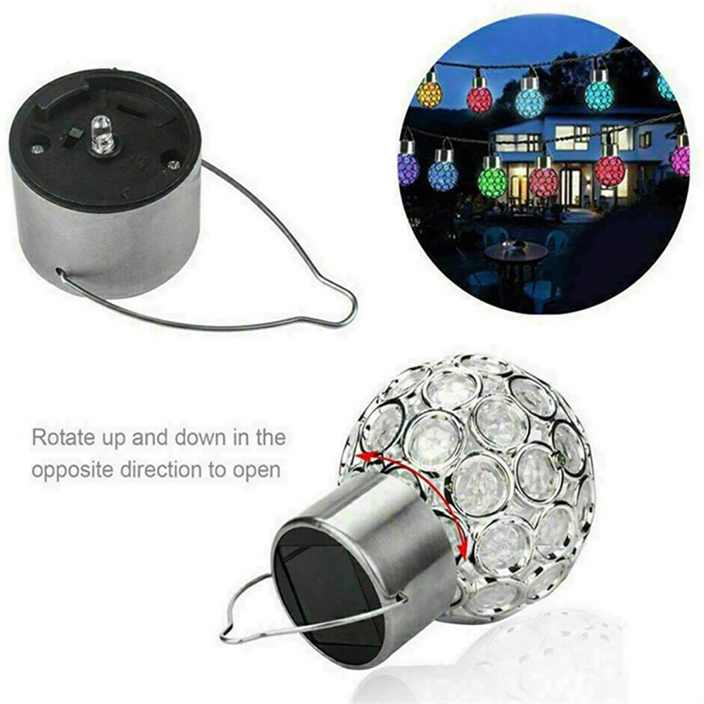 Đèn lồng bóng LED treo trang trí sân vườn thông minh sử dụng năng lượng mặt trời độc đáo