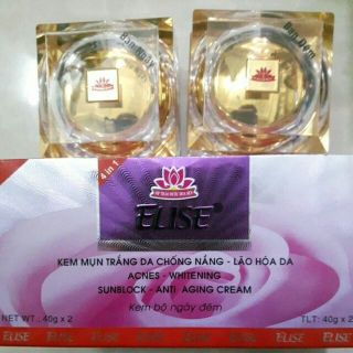 Kem Elise mụn trắng da chống nắng lão hóa da (cặp ngày đêm)