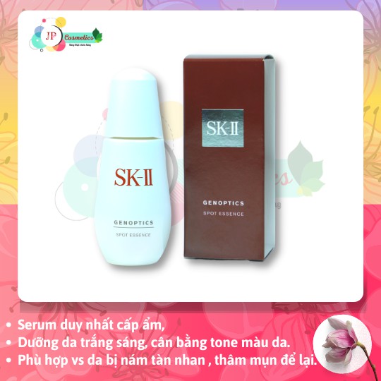 SKII GENOPTICS SPOT ESSENCE - Tinh chất/ Serum mờ thâm nám và trắng da 50ml (hàng air đủ bill)