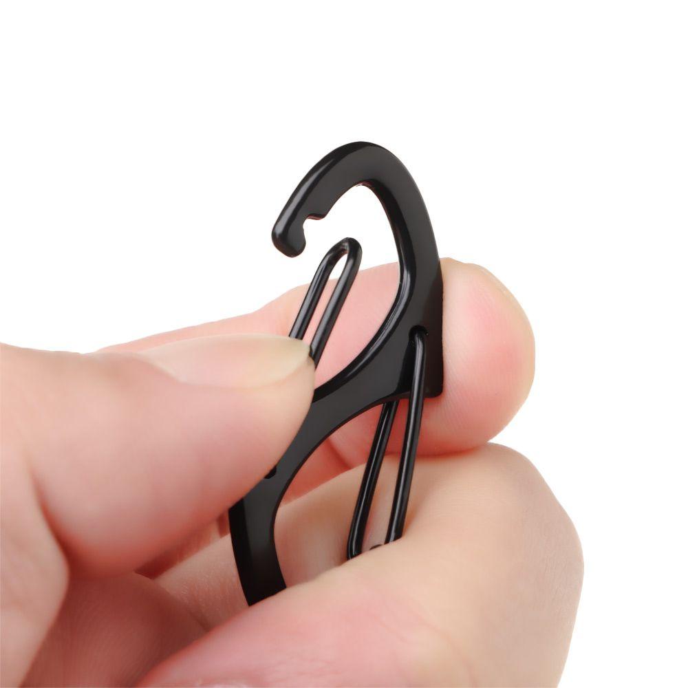 Myrongvn 10 Chiếc Móc Carabiner Hợp Kim Kẽm Màu Đen|Khóa Hai Mặt Hình Chữ S Cho Ba Lô
