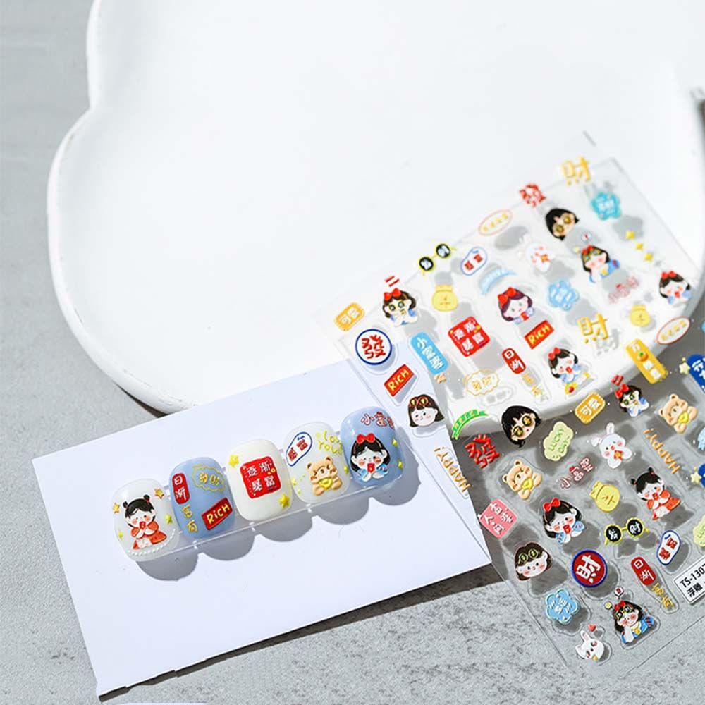 Miếng Dán Trang Trí Móng Tay 5D Phong Cách Nhật Bản Độc Đáo