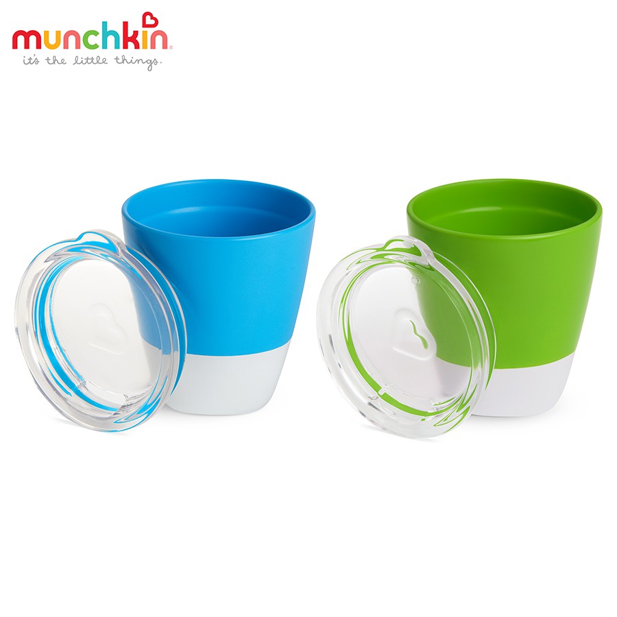 [CHUBBYSHOP] Bộ 2 cốc có nắp Munchkin cho bé