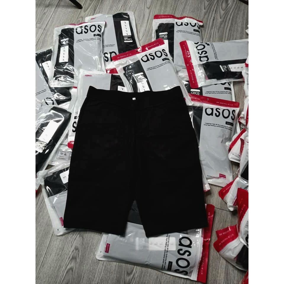 Quần Legging Nữ FREESHIP Quần Ngố Asos Nâng Mông Quần Lửng Cạp Chun Siêu Co Dãn kèm túi zip hồng hàng chuẩn
