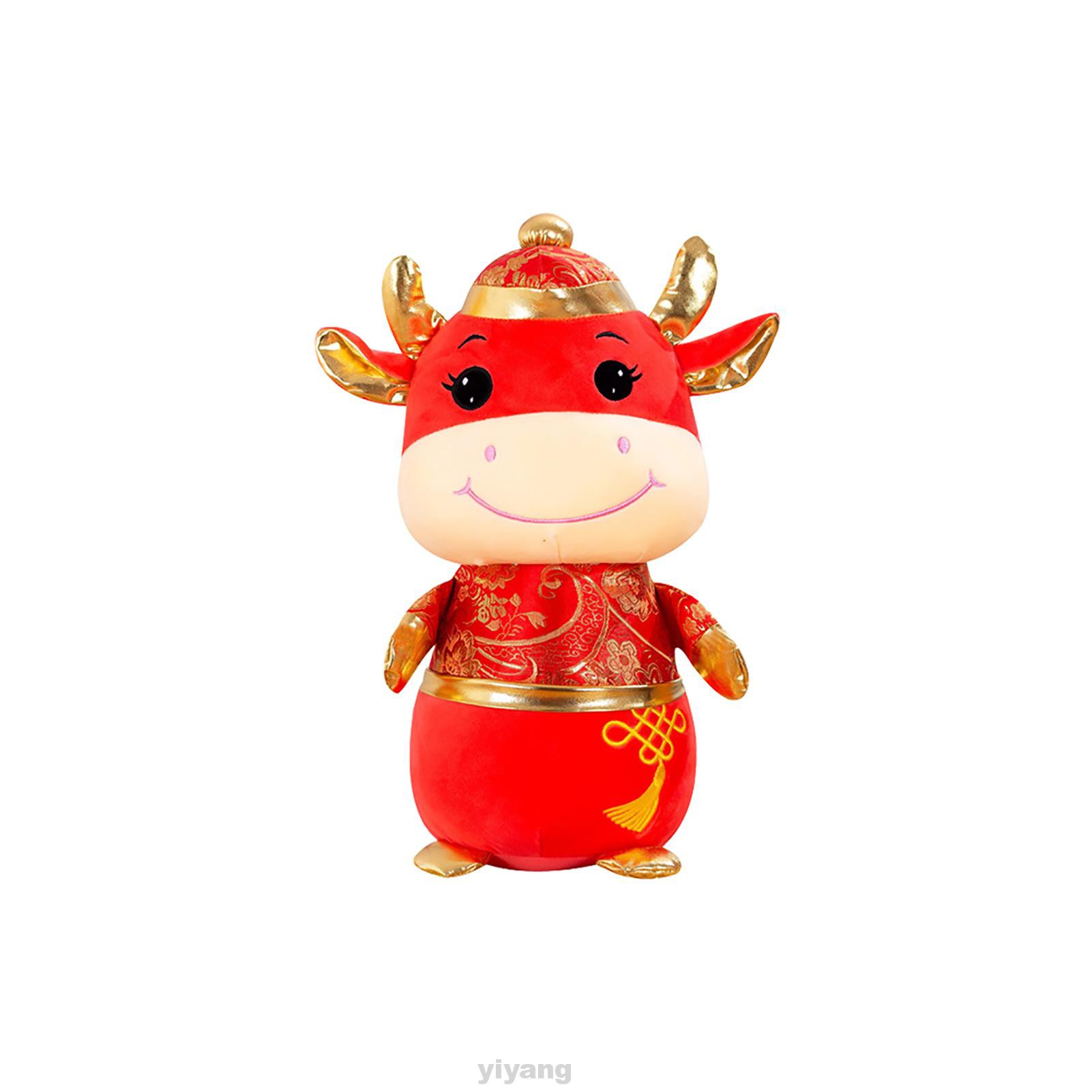 Soft Festival Home Decoration Kids Holiday Stuffed Chinese New Year Cow Plush Toy