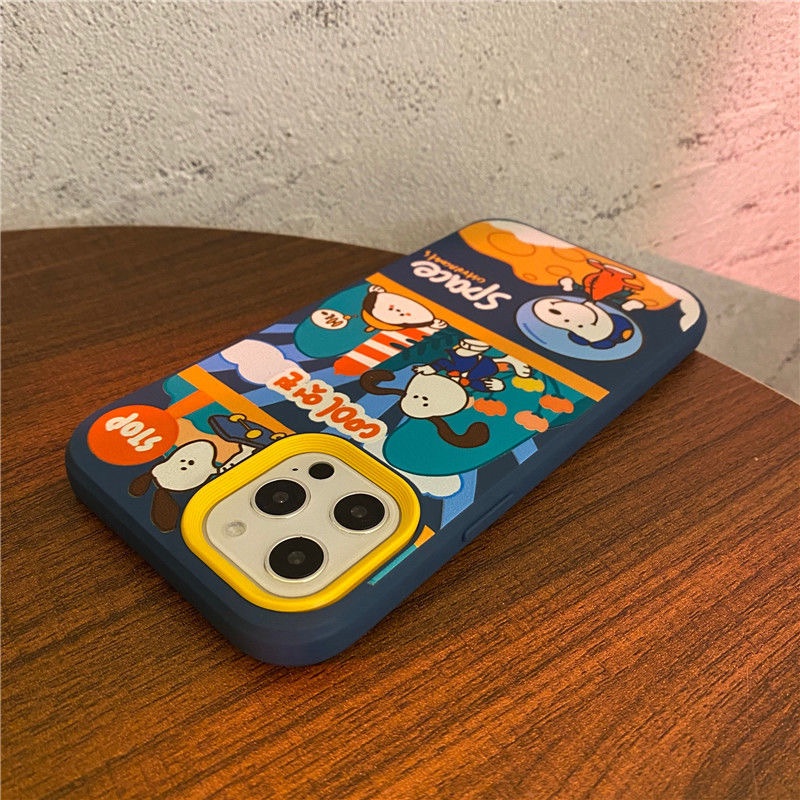 Ốp điện thoại silicon dày chống sốc hình Snoopy 3 trong 1 cho iPhone 12 11 XR X XS Max 78plus | BigBuy360 - bigbuy360.vn