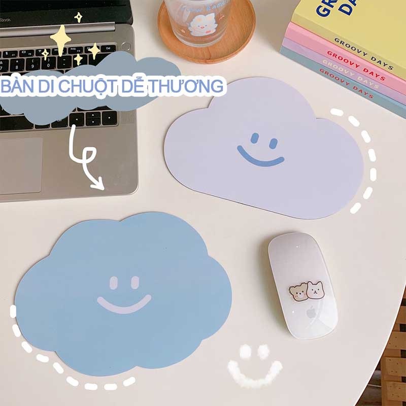 W&G Tấm lót chuột mềm mại chống trượt thiết kế họa tiết đáng yêu