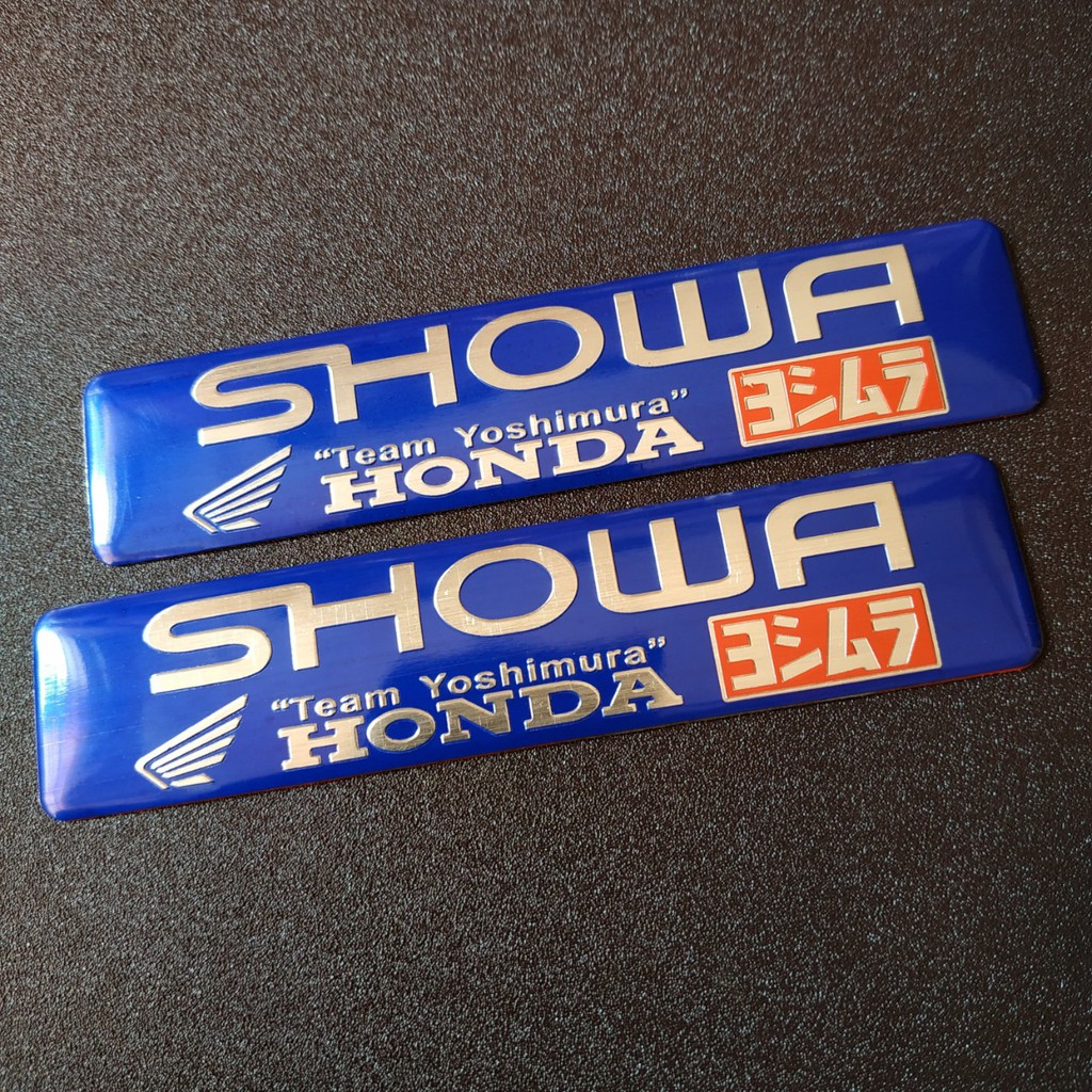 Tem nhôm dán Pô Showa Honda 12x2.6cm