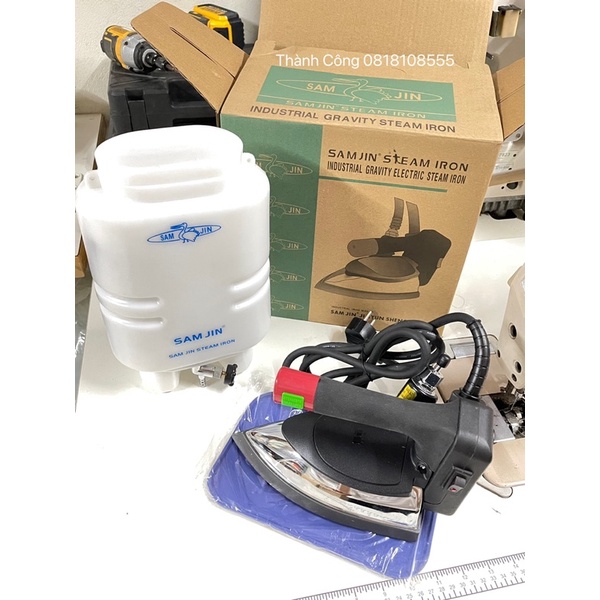 Bàn Là hơi nước công nghiệp Samjin ST-530B. Bàn Là bình treo. Hàng loại 1. Tặng kèm tất là