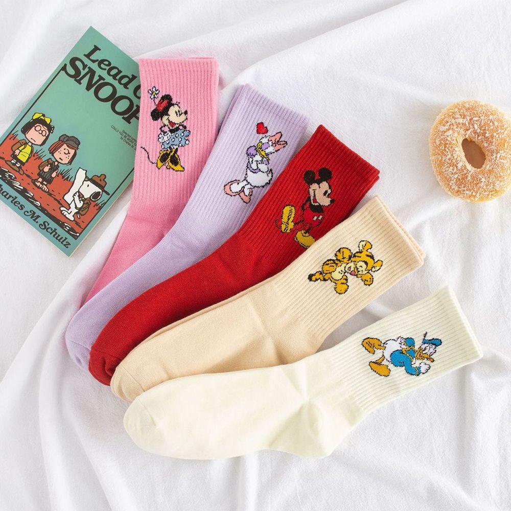 Vớ Nữ Cổ Trung Họa Tiết Chuột Mickey Dễ Thương Phong Cách Harajuku Thời Trang