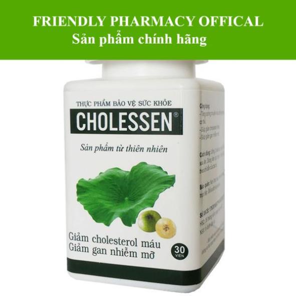 CHOLESSEN – HỖ TRỢ GIẢM MỠ MÁU, GAN NHIỄM MỠ (LỌ 30 VIÊN)