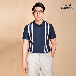 Áo polo nam kẻ sọc dọc form fitted - routine 10f19pol008
