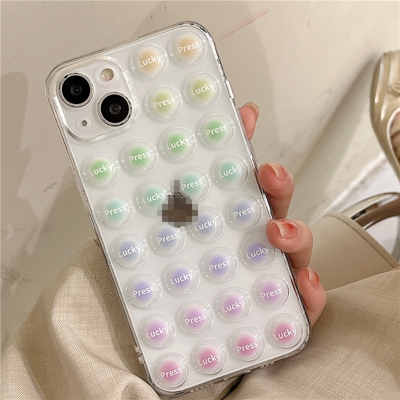Ốp Điện Thoại Trong Suốt Hình Bong Bóng Màu Cầu Vồng Cho iphone13Promax 6/6splus/7/7plus/8/8plus/x/xr/xs/11/12/13/pro/max/plus/promax