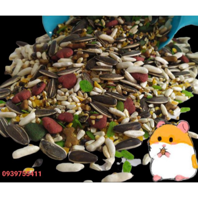 100G THỨC ĂN NGŨ CỐC DINH DƯỠNG CHO HAMSTER, NHÍM, THỎ, BỌ Ú, CHUỘT