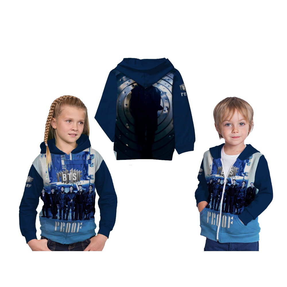 Áo Khoác Hoodie In Tên Và Toàn Bộ BTS Suga Dễ Thương Cho Bé