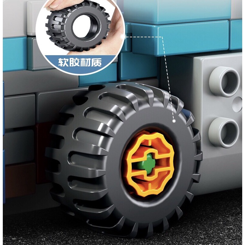 Lego duplo biến hình robot ô tô, xe đua, xếp hình, chính hãng feelo, 182 chi tiết BINO 069