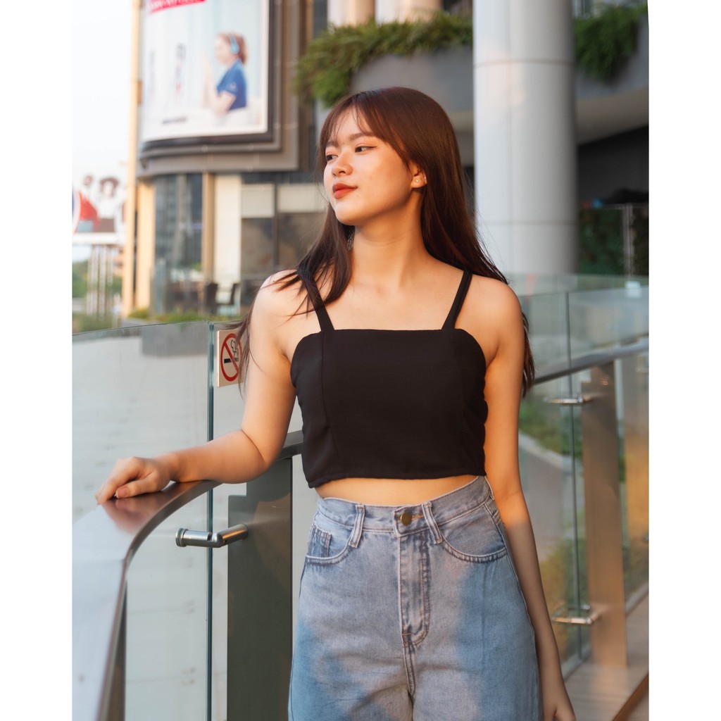 Áo Crop Cột Nơ Sau - LEO's clothing